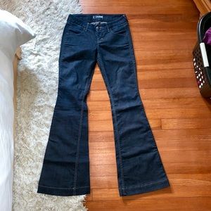 Hudson dark blue flare jeans/denim